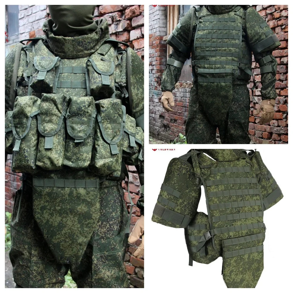 Outdoor  Hunting Training Replica Russian 6b45 Protective Suit Tactical Vest+Shoulder And Crotch Protection Full SetVesT