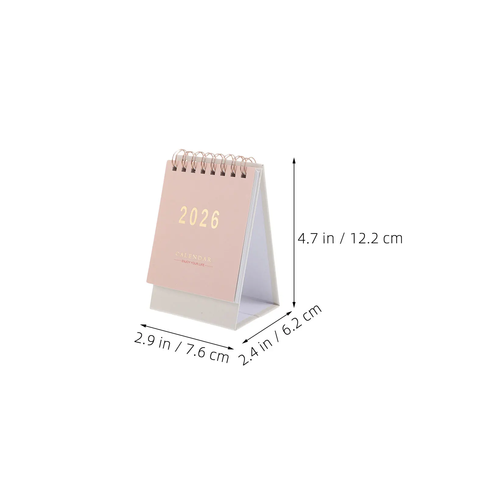 Calendrier de bureau quotidien, 6 pièces, décoration de bureau académique, Mini planificateur pliable, mémo 2026