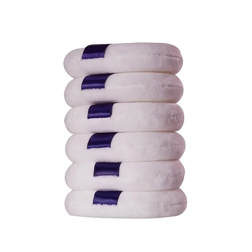 

3.15 Inch Ultra Soft Washable Velour Makeup Powder Puffs for Face Powder, Setting powder, Body powder (6 Pack)