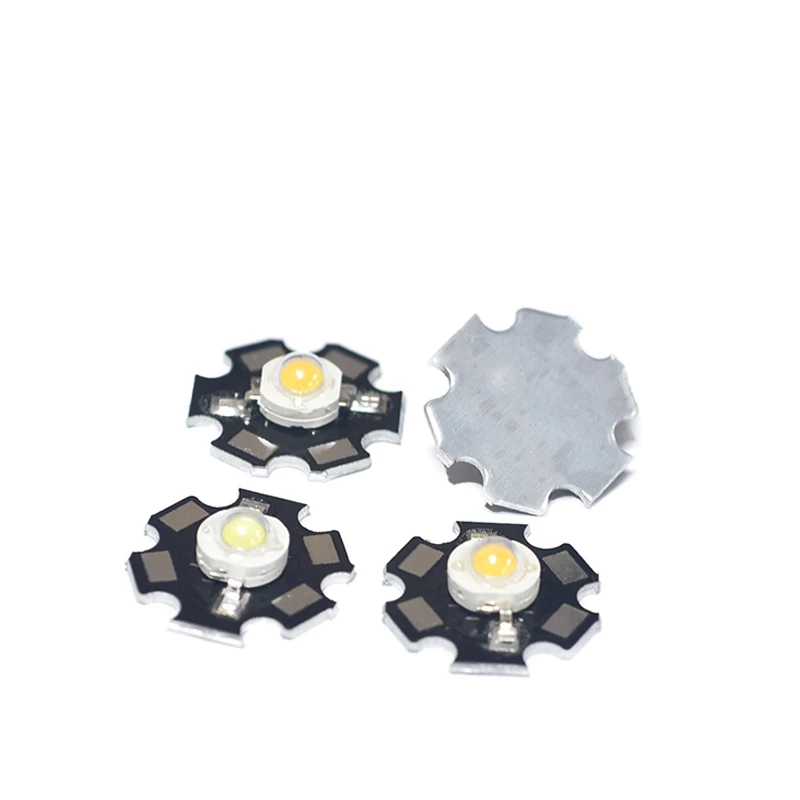 2 Stuks 3W Led Lamp Kraal Met Aluminium Plaat Benadrukken High-Power Led Light-Emitting Diode Rood wit Geel Groen Blueblack Ster