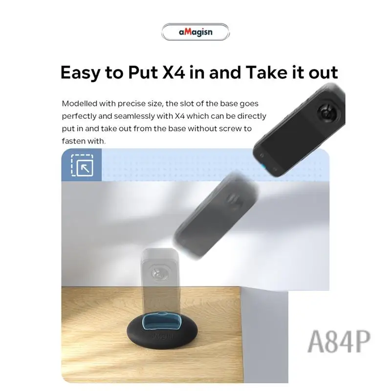 

AMAGISN Silicone Stand Base For Insta360 X4 Mount Base Holder For Insta 360 X4 Action Camera Accessory