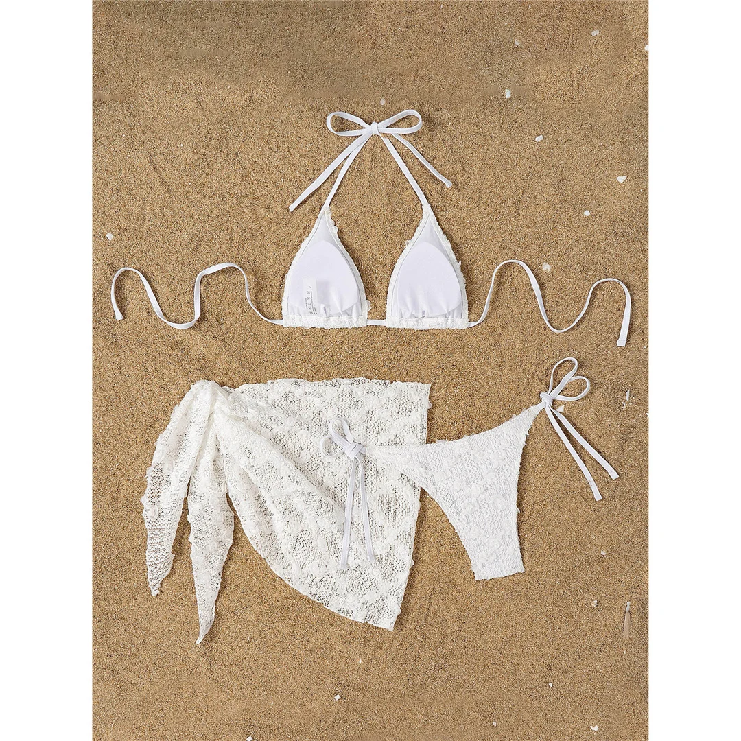 2 Farben, sexy, mit Sarong, Neckholder-Bikini, Damen-Badeanzug, Damen-Badebekleidung, dreiteiliges Bikini-Set, Badeanzug, Badebekleidung, Schwimmbekleidung V6669B – Detail 17