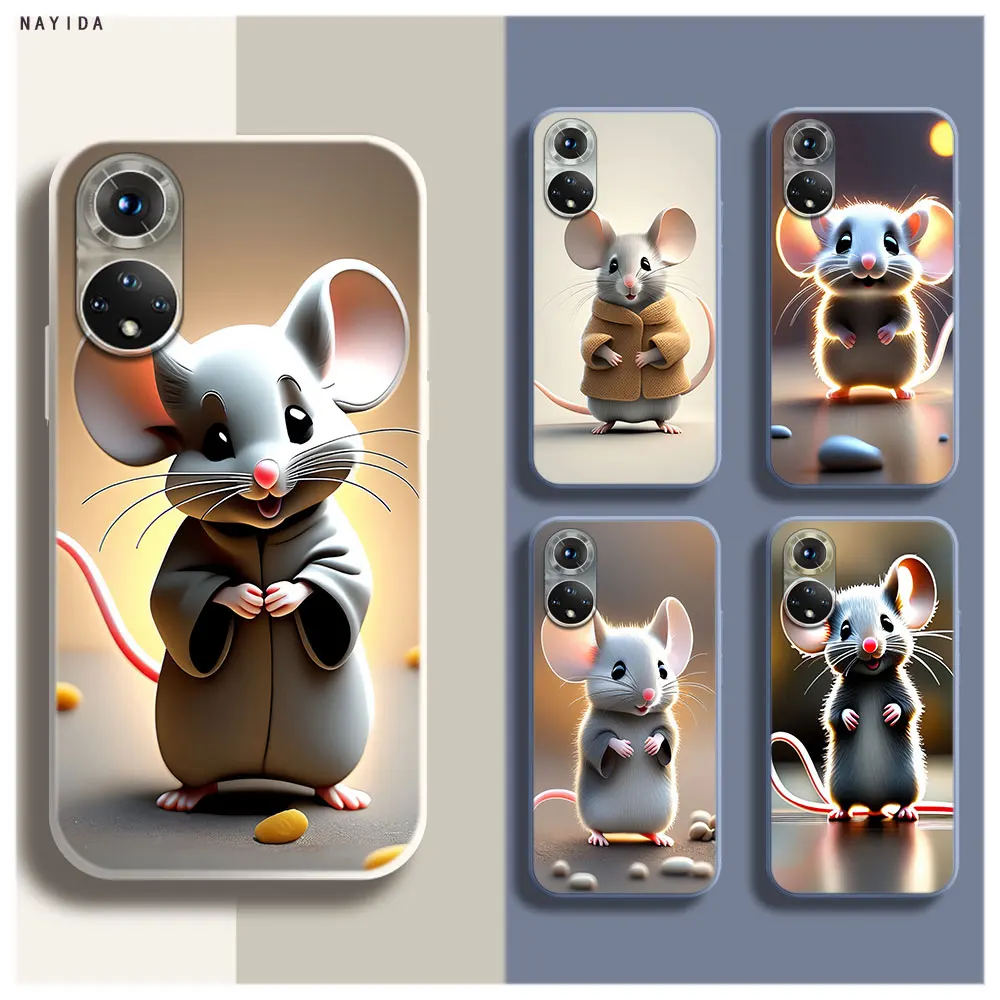 Phone Case For Honor 70 50 X6A X9B X7A X8A X9A Soft Silicone Original Cover Little Mouse