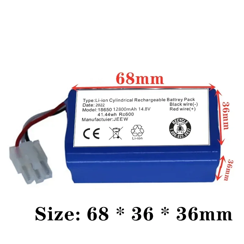 New Li-Ion 14.8V 12800mAh Battery for ICLEBO ARTE YCR-M05 POP YCR-M05-P Smart YCR-M04-1 Smart YCR-M05-10 YCR-M05-30 YCR-M05-50