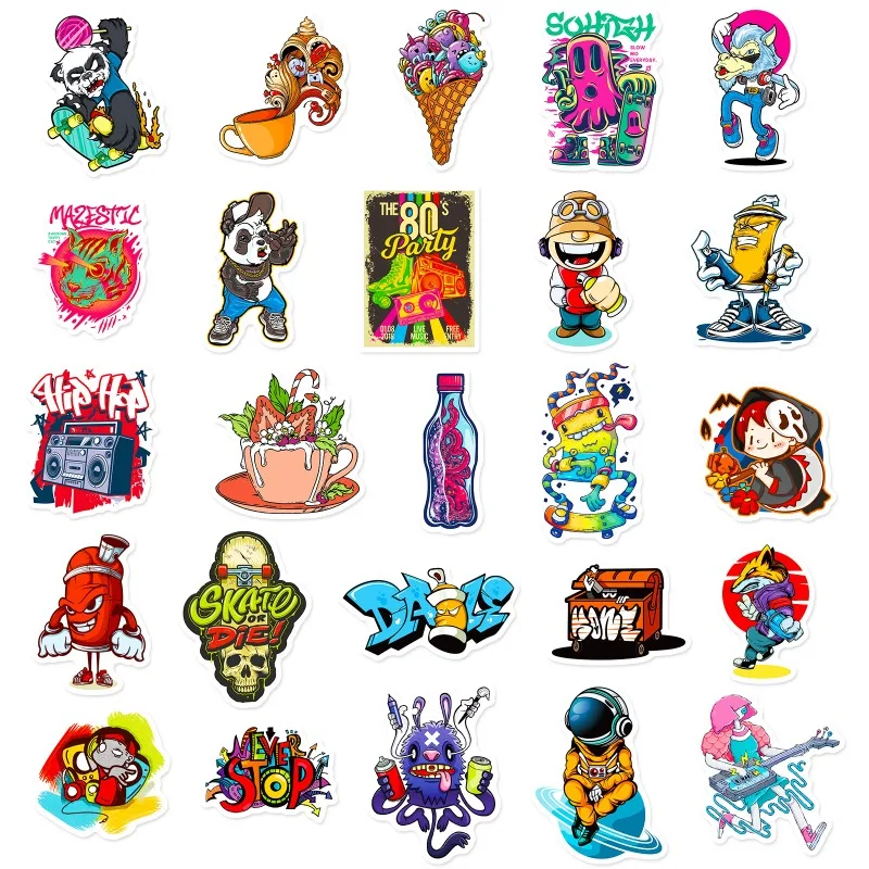 10/25/50pcs Aesthetic Street Graffiti Art Stickers for DIY Laptop Phone Suitcase Skateboard Car Motorcycle Bottle Scrapbooking