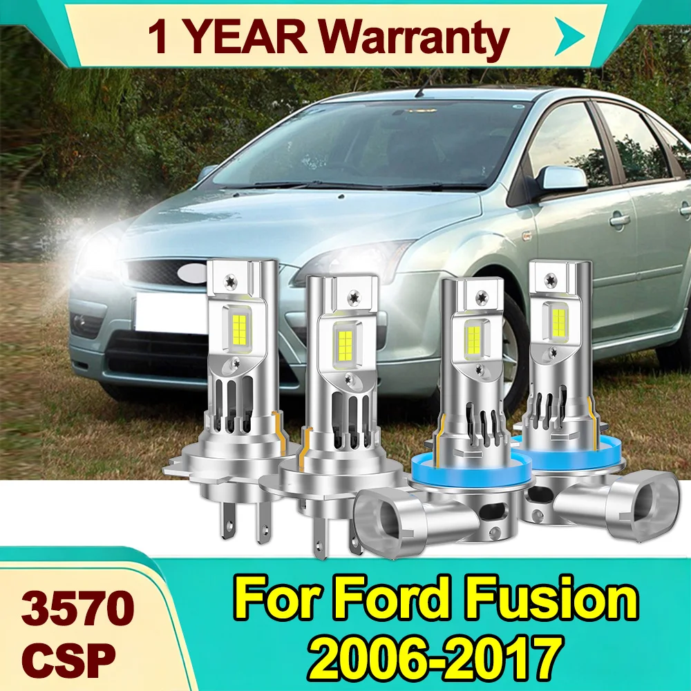 

Для Ford Fusion 2006-2017 H7 Передняя светодиодная фара H11 Лампы ближнего света Обновление 3570 чипов CSP Все в одном Светодиодная фара