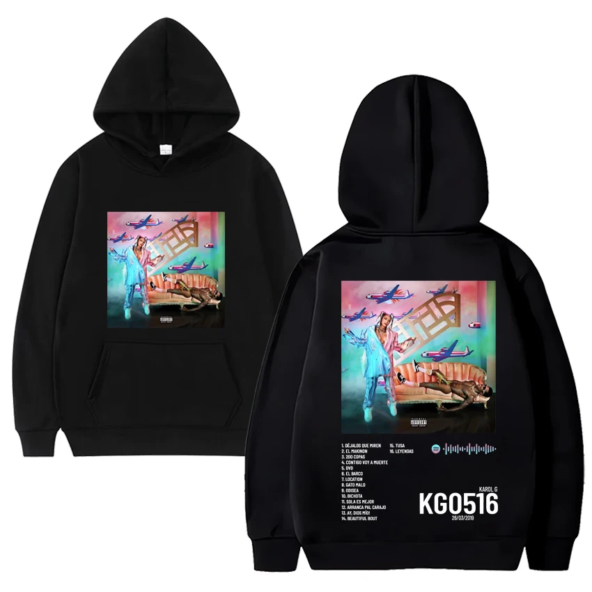 Sudaderas con capucha con estampado de Karol G Album para hombre y mujer, sudaderas de gran tamaño vintage, jerséis de manga larga de lana personalizados Unisex, gran oferta