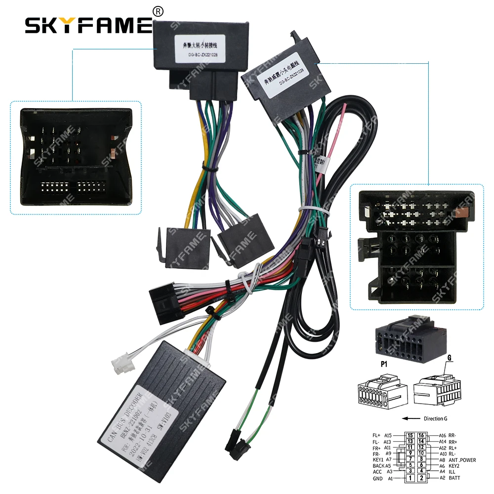 SKYFAME автомобильный жгут проводов адаптер Canbus Box для Benz A Class B Class B200 W169 W245 Viano Vito W639 Sprinter W906 OD-BENZ-01