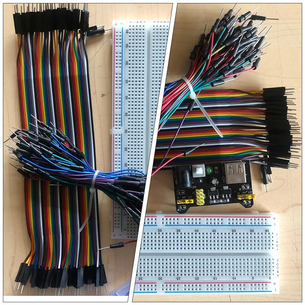 

830 Breadboard Learning Kit Power Supply Module 5V 3.3V Breadboard Jumper Wire Kit DIY Circuit Power Supply Module
