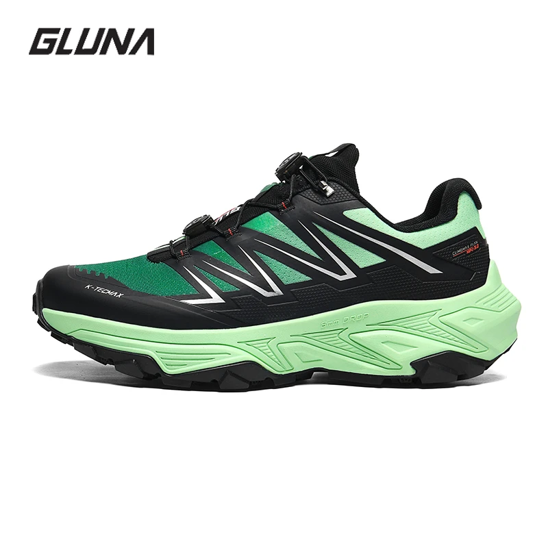 GLUNA Men Light Road Running Shoes Leather sneakers Sport Shoes Men Outdoor Walking Shoes Men Waterproof Jogging Shoes women