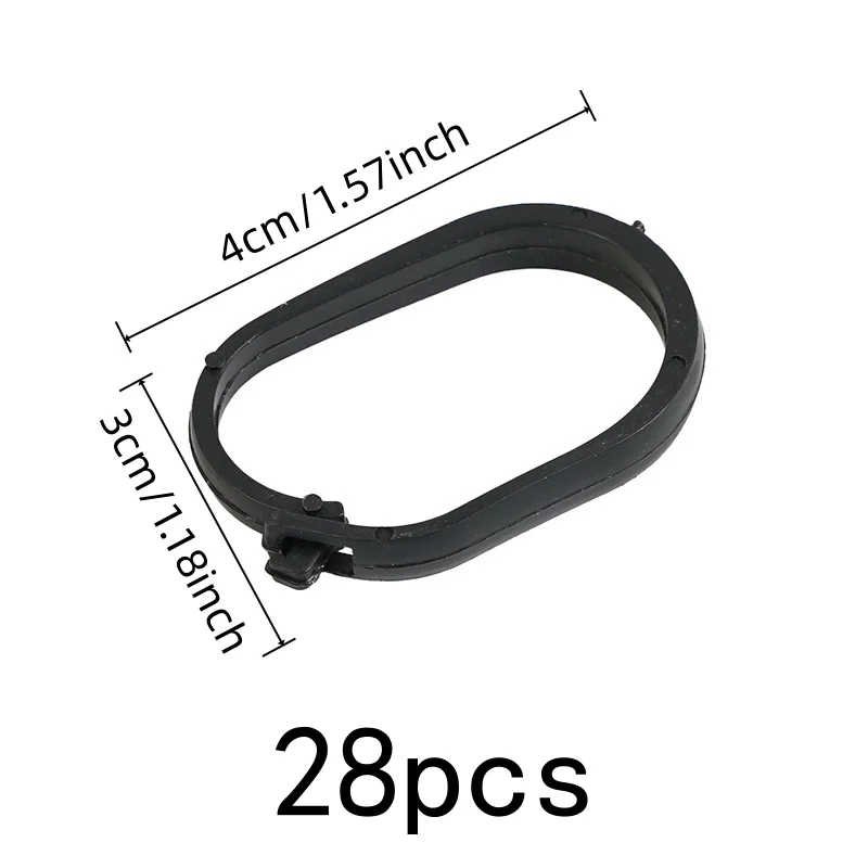 28 pcs Patio Curtain Rings with Easy Slip-On Design, ideal for RV Canopy Rings and Porch Awning Shades, No Drill Installation