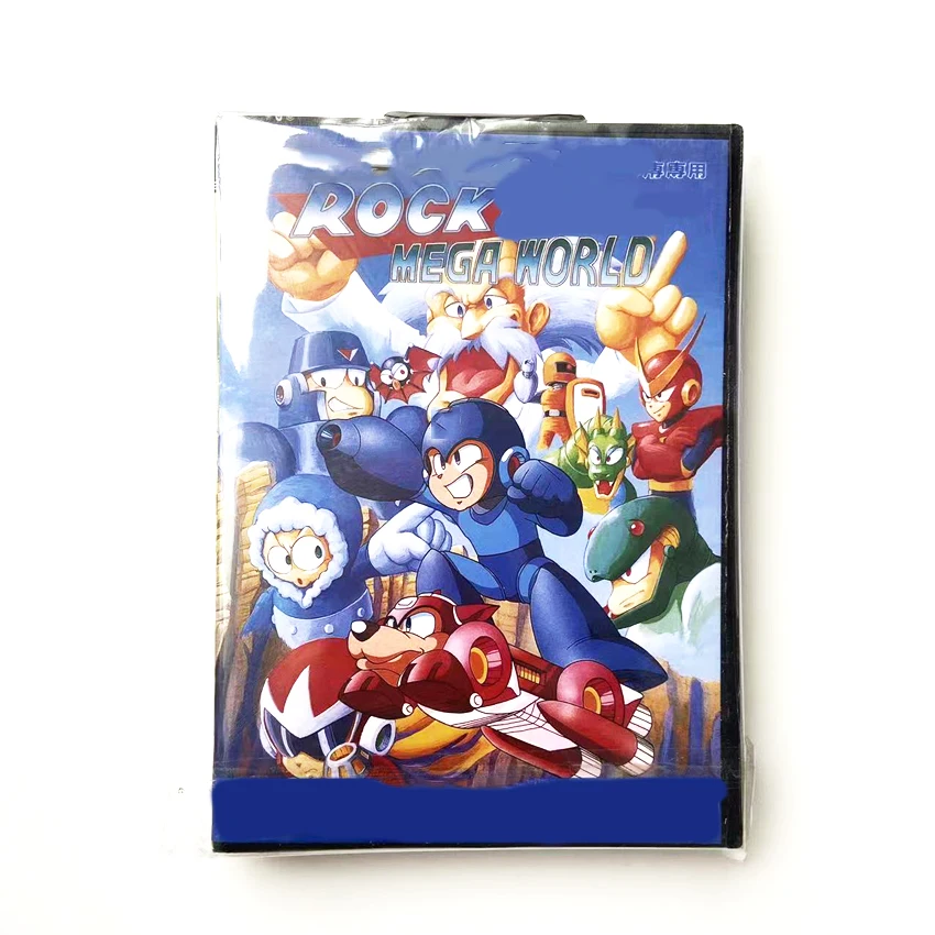 New Rockman - Mega World 16 Bit Game Cartridge Card EU JAP Shell for GENESIS MegaDrive Console With Retail Box