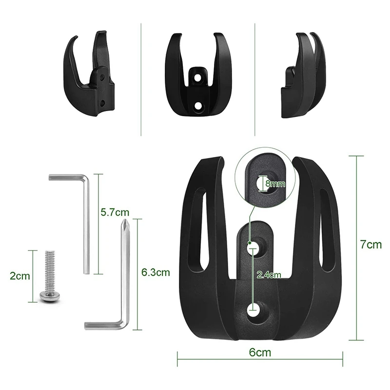 2 Pieces Of Front Hook,Electric Scooter,Design With Double Hook, Multifunctional Hooks,For Xiaomi M365 / M365 Pro