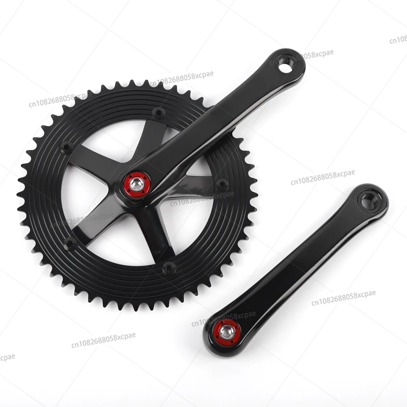 KT50 Fixed Gear Bike Crankset 49/50/51T Chainwheel Bicycle Crankset Fixie Bike Crank Set Box Packing CNC Machined Suit