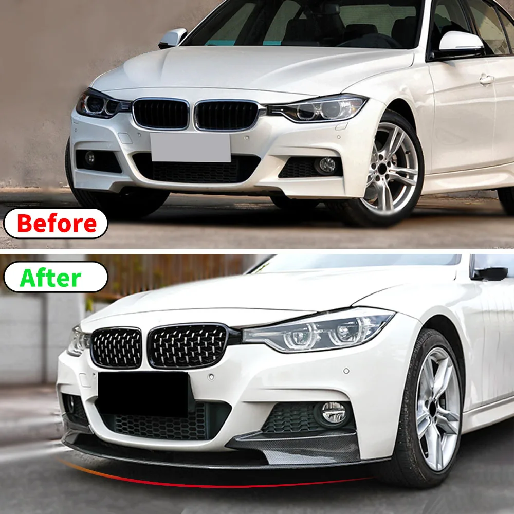 M Style Front Spoiler Bumper Lip Chin Splitter Air Dam For BMW 3 Series F30 F31 328i 330i 335i 340i 320d 330d 2013-2018 Tuning