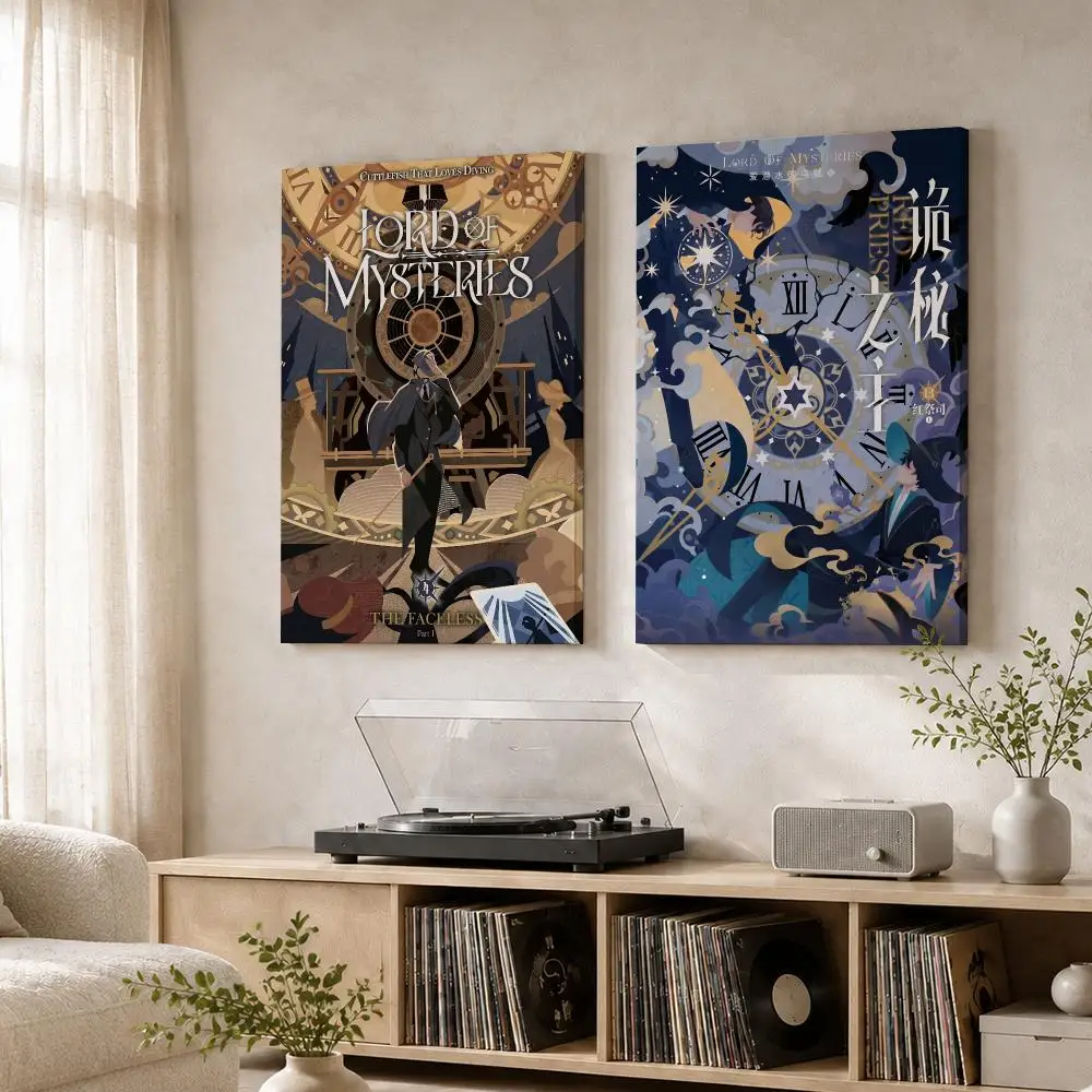 Anime L-Lord Of Mysteries Framed Wall Painting Wood Framed Wall Art Print For Bedroom Living Room Hallway Office Home Decor