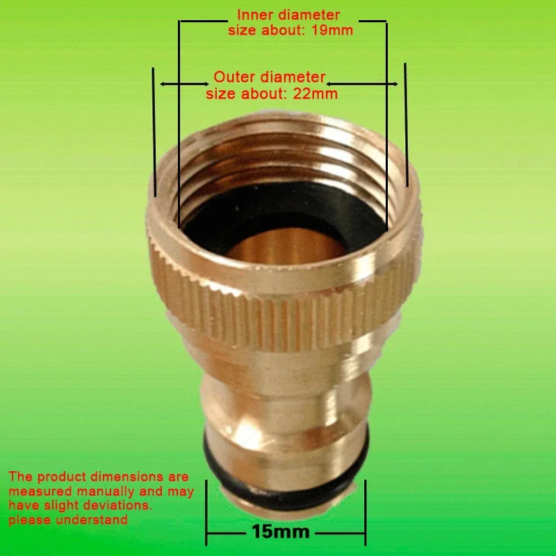 1/2/5Pcs Brass Fitting Garden Hose Tap Pipe Connector Car Wash Water Gun Joint Faucet Adapter for Home Outdoor Water System