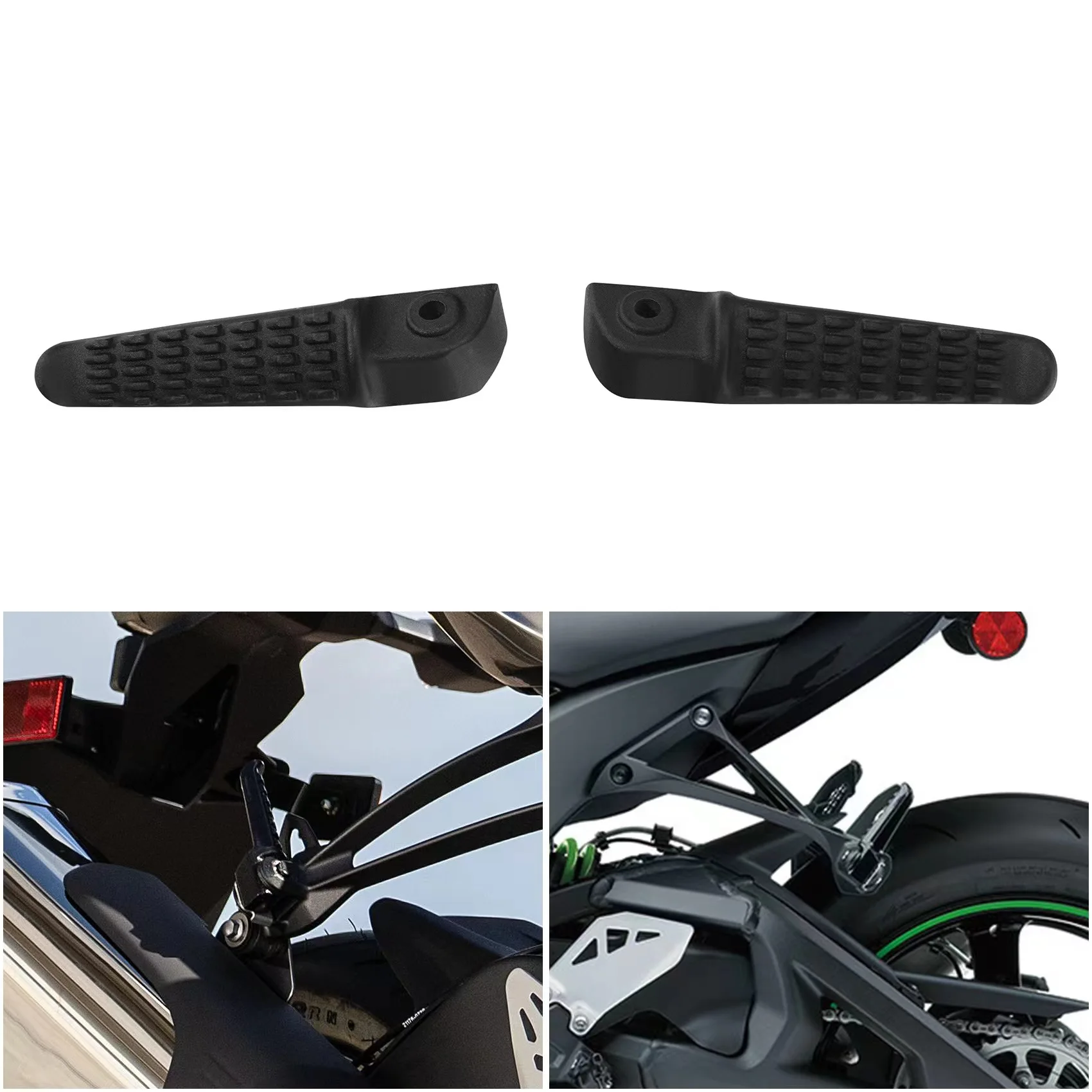 Reposapiés delantero/trasero para motocicleta, Pedal para Kawasaki ZX-6R ZX636 ZZR1400 EX650 ER 6F/6N 9R 10R 12R 14 Z750 S Z800 Z1000