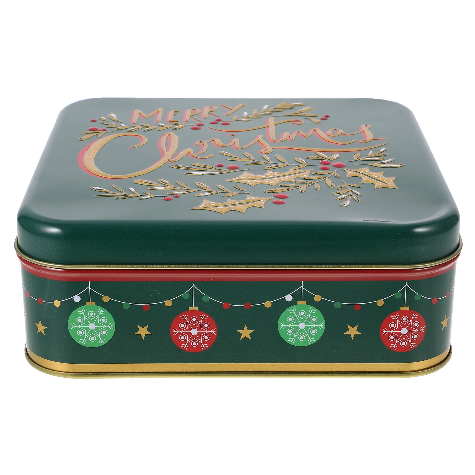 

Christmas Gift Boxes Tinplate Box Cookies Chocolate Biscuit Container Decorative Tin Storage Proper Capacity