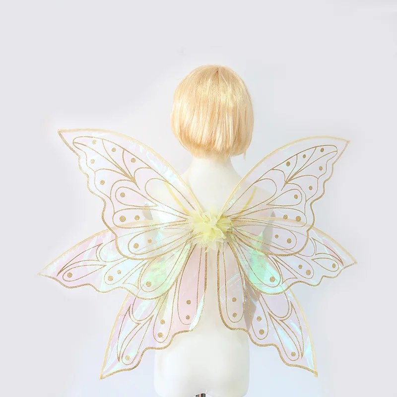 Fairy Wing Costume Elf Angel Butterfly Wings Women Girls Princess Cosplay Halloween Party Dress Up Festival Performance Props