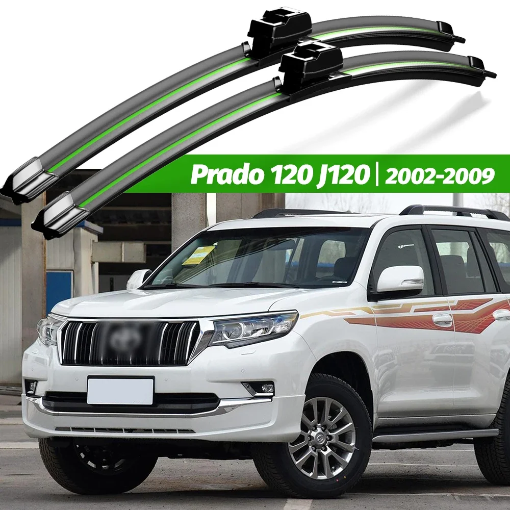 

Wiper LHD Front Wiper Blades For Toyota Prado 120 J120 2002 - 2009 Windshield Windscreen Window Brush 22"+21" Accessories