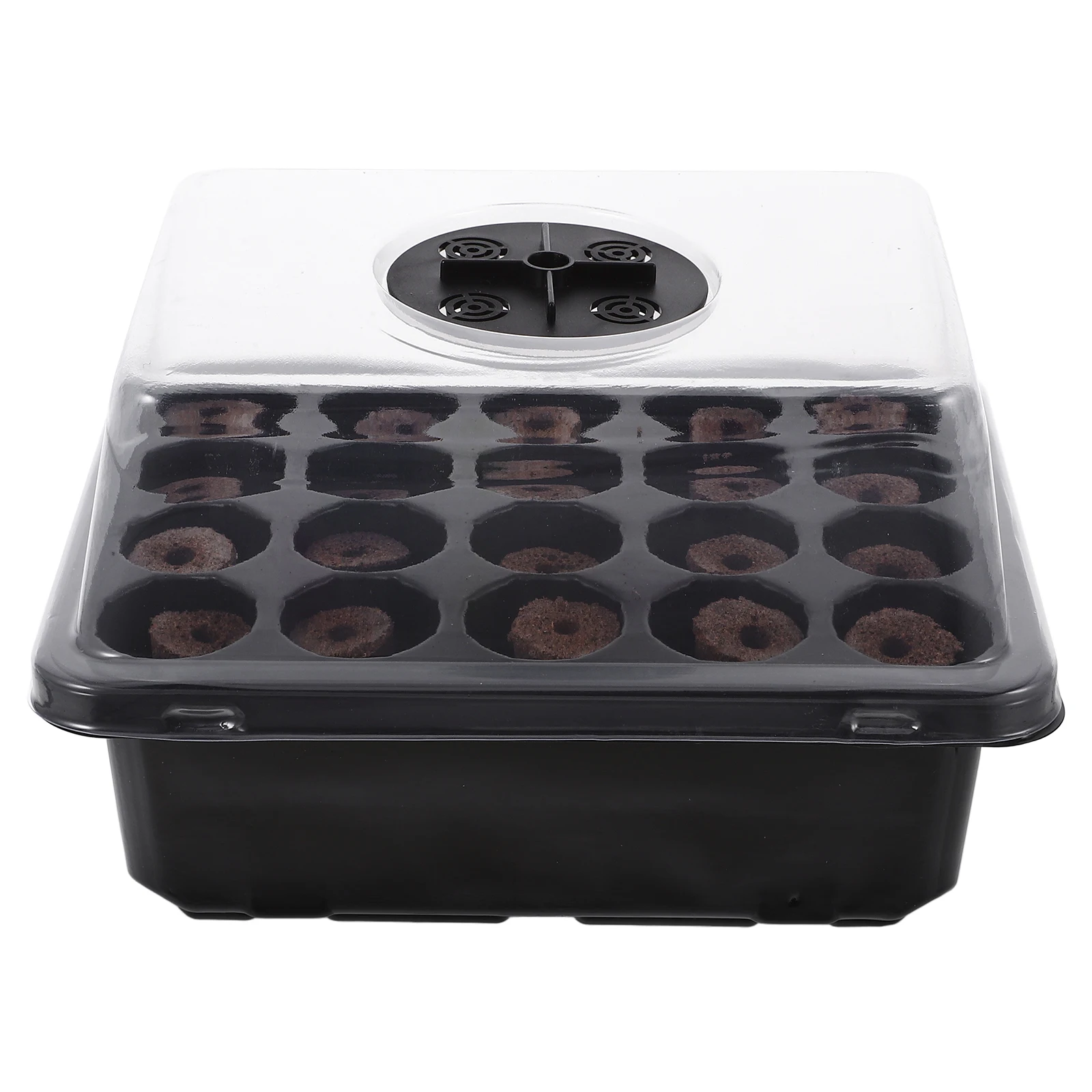 

1 Set 20-Hole Plastic Germination Trays Plant Starter Tray Nursery Boxes For Seedling Growing Vegetable Greenhouse Grow Tray