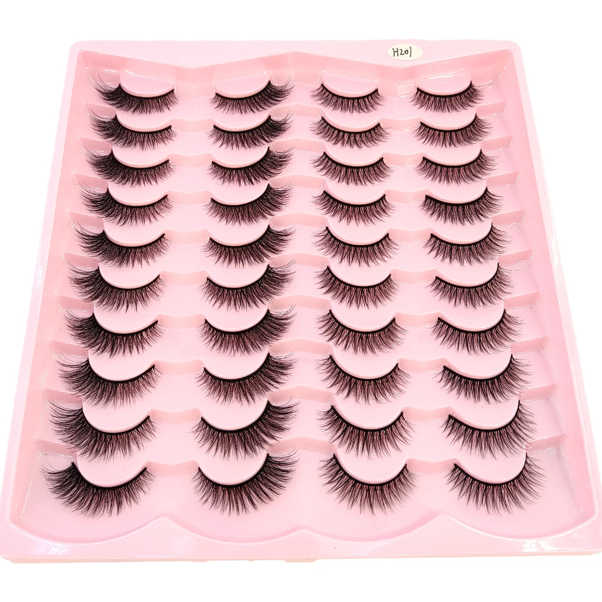 Nuove 20 paia di ciglia naturali lunghe di visone artificiale 3D e set per il trucco con ciglia di visone ciglia estese e ciglia corte