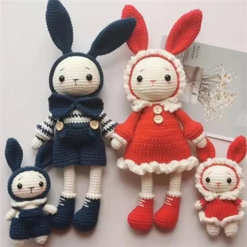 Rabbit Knitting Material Crochet Kit DIY Knitting Doll Needlework Crocheting Craft kits Yarn Handmake Pattern