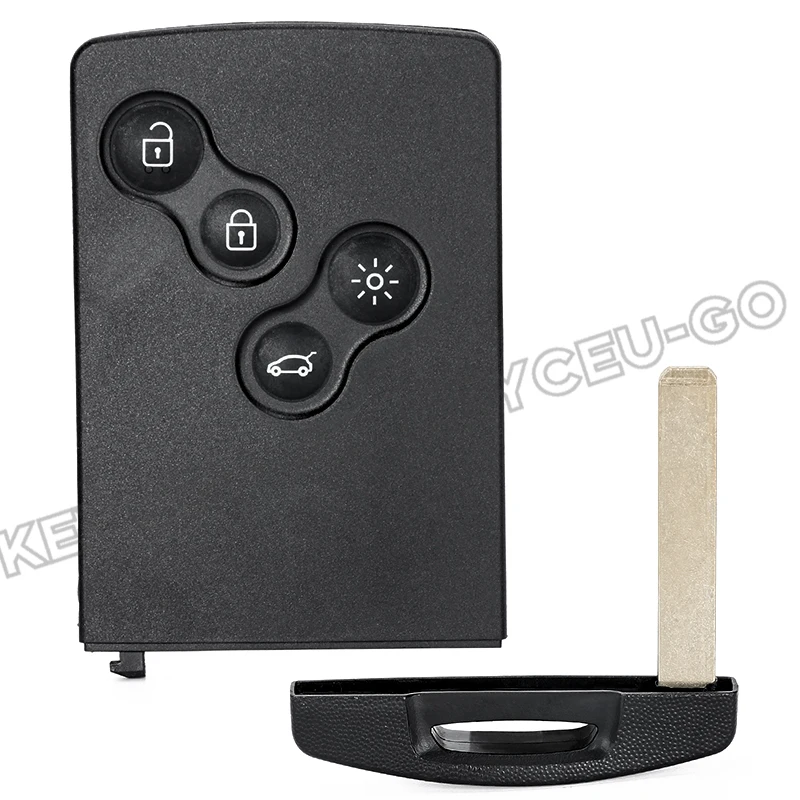 KEYECU 433MHz ID46 PCF7952A Chip Keyless-Go with Hand Free Smart Card Remote Key Fob for Renault Megane Scenic III Laguna 3 - view 6