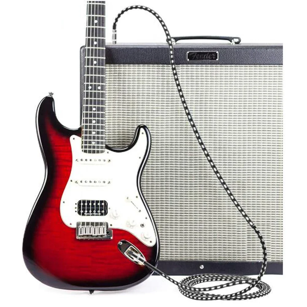 Cable de audio para guitarra eléctrica con reducción de ruido 24AWG, conector de 6,35 mm, 0,5 metros, 1 metro, 3 metros, 6 metros de longitud, pedido opcional por SKU
