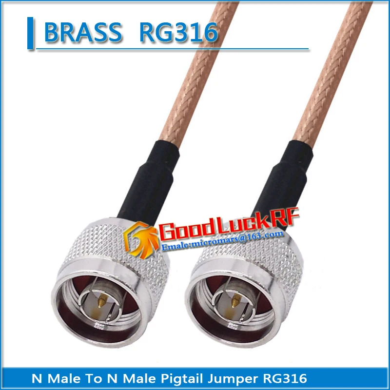 

1X Pcs High-quality L16 N Male to N Male Plug Dual N Male RF Connector Pigtail Jumper RG316 Cable 50 ohm Low Loss
