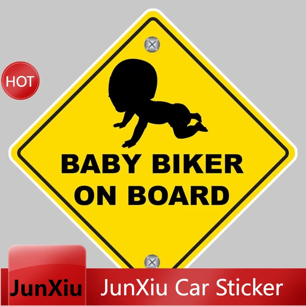 Vinyl Decal Baby Biker On Board Safety Sign Car For Suitcase High Definition Print Luggage Stickers