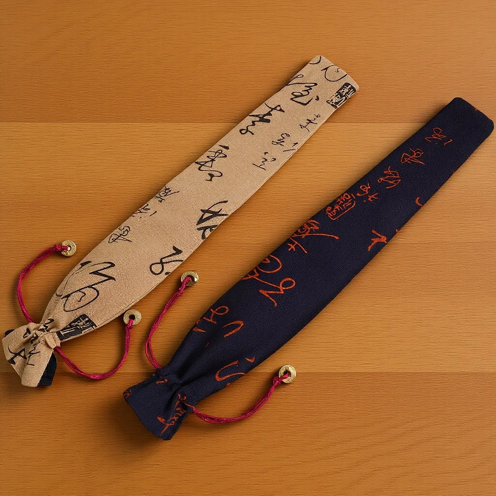

2pcs Bamboo Flute Protective Bags Cotton Linen Storage For Wind Instrument Durable Pouch Holder Accessory Supply