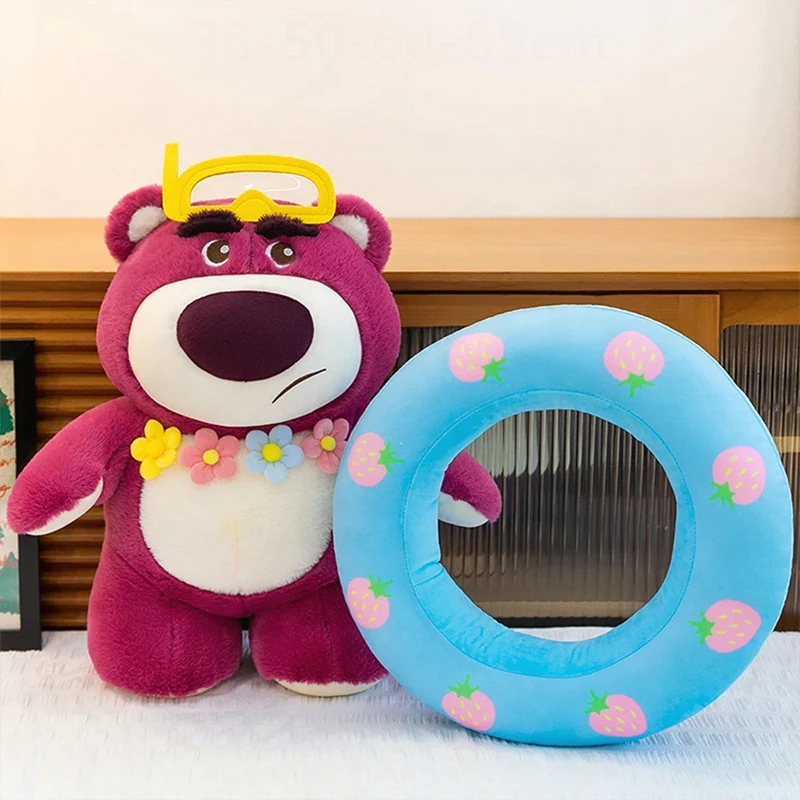 

55CM Cartoon Lots-o-Huggin Bear Plush Toy Kawaii Rainbow Lotso Cute Plushies Soft Stuffed Doll Big Size Throw Pillow Kid Gift