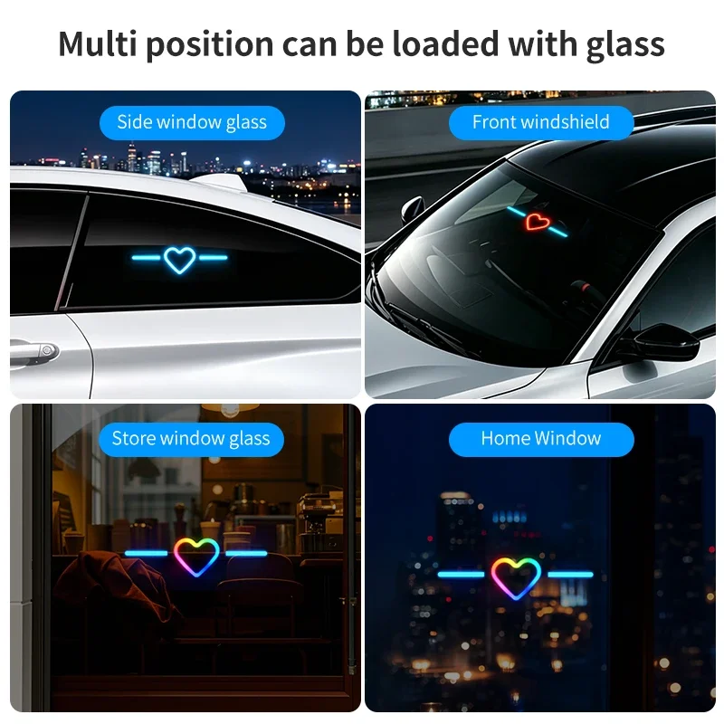 Solar Devil LED Car Ghost Ambient Light,Car Dynamic Rear Windshield Decorative Expression Light,Halloween Decoration Light