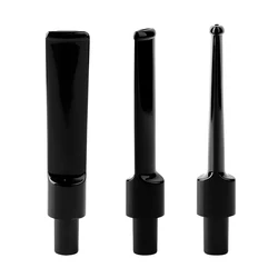 RU-MUXIANG Acrylic Smoking Pipe Cigarette Holder 9mm Filer Black Saddle Mouthpiece Suitable for All Tobacco Pipe Factory