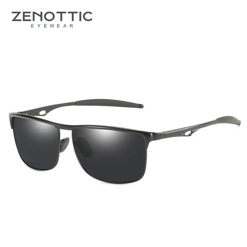 ZENOTTIC Gafas de sol de metal para hombre, protección polarizada UV400 para conducir, pescar, senderismo, golf, uso diario