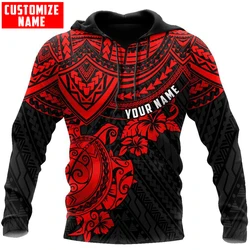 PLstar Cosmos Amazing Polynesian Red Tattoo Customize 3D Printed Men Hoodie Unisex Casual Zip Pullover sudadera hombre ADW53