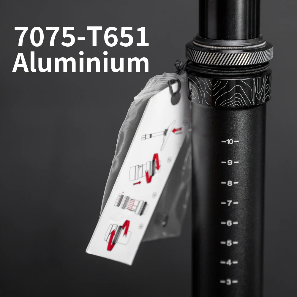 TranzX จักรยาน Dropper Seatpost 34.9 มม.X 125/150/170/200 มม.สําหรับจักรยานพับ MTB เสริมการก่อสร้างสําหรับหยาบ