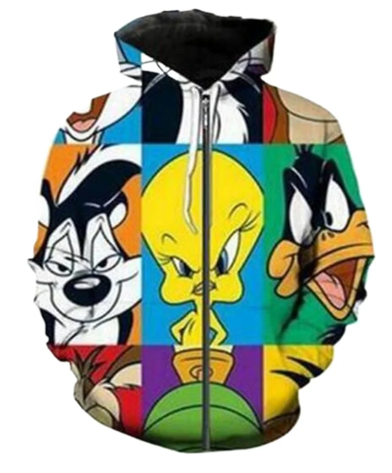 

New Men/Women cartoon 3D Printed Casual Zipper Hoodies Fashion Men Loose Sporting Zip Up Hoodies L01