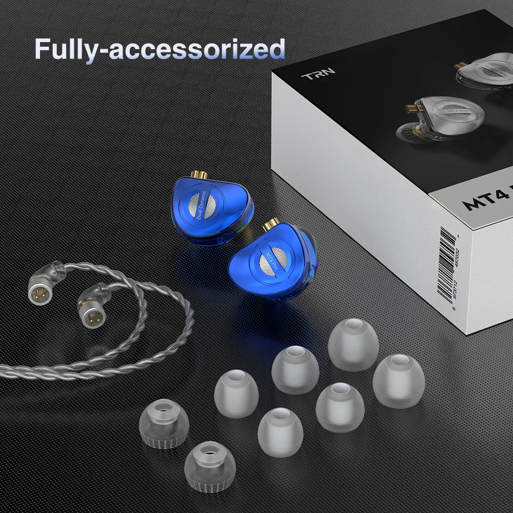 TRN MT4 PRO 2DD سماعة أذن باس عالية الأداء مزدوج ديناميكي HiFi تشغيل إلغاء الضوضاء سماعة TRN المتجر الرئيسي