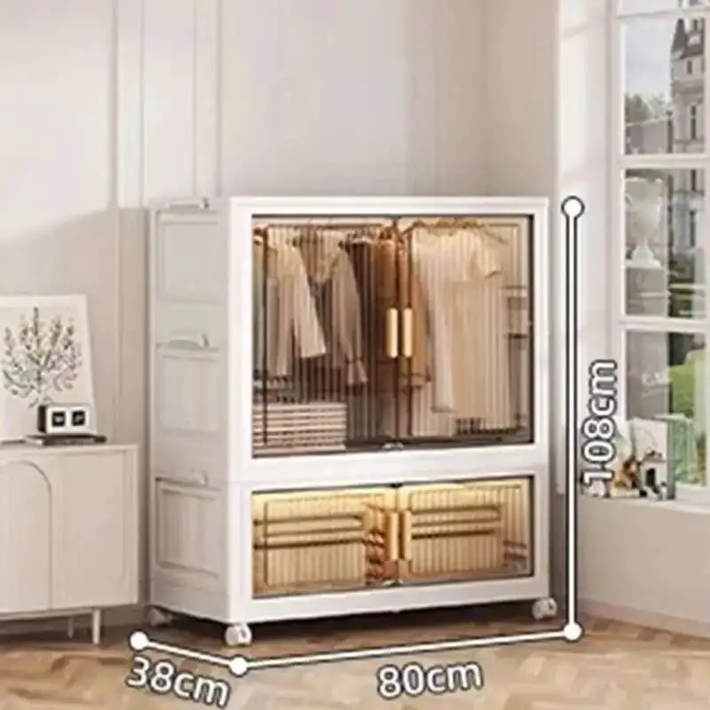 

Bedroom Closet Organizer Foldable Partitions Clothes Open Wardrobe Living Room Shelves Display Guarda Roupa Furniture For Room