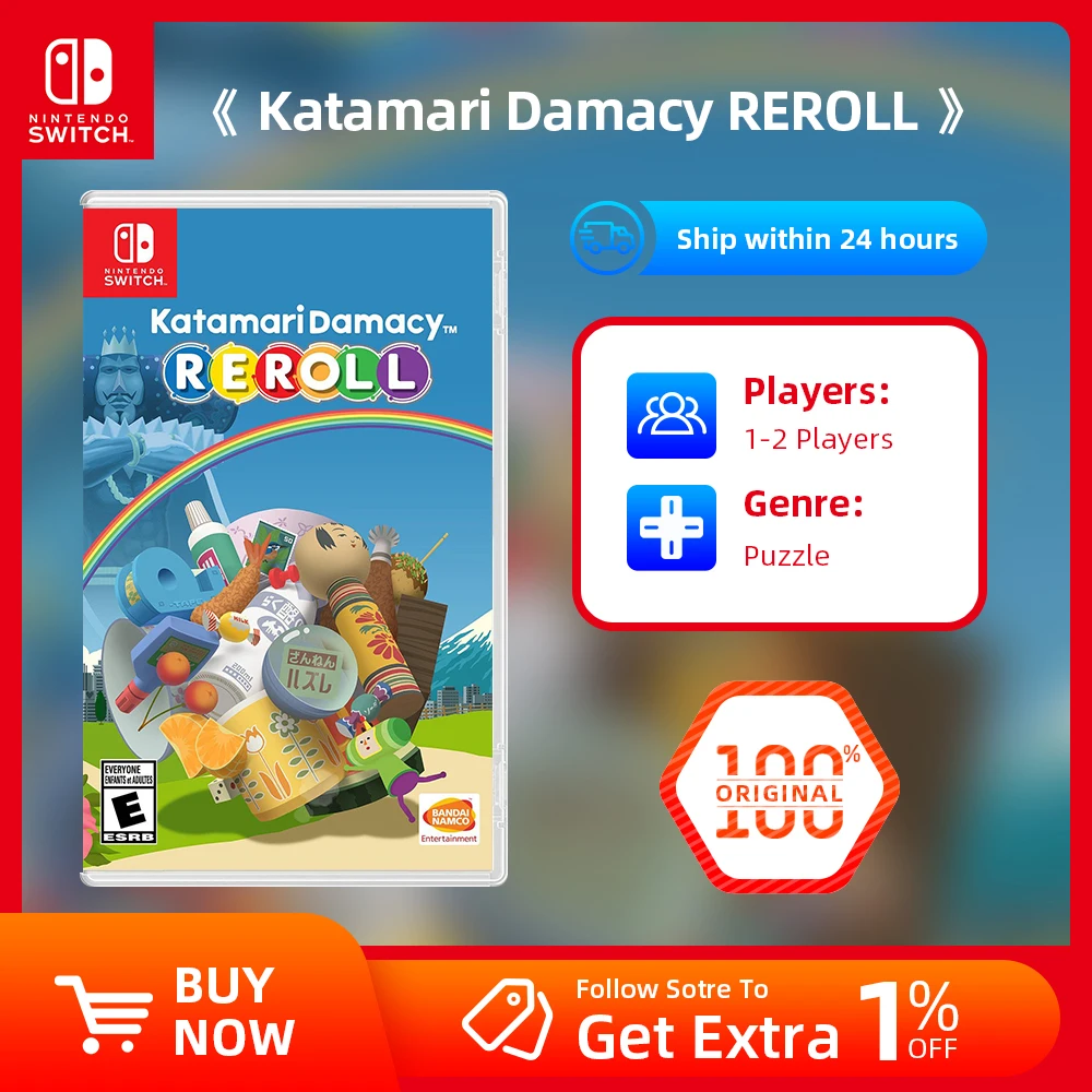 Nintendo Switch Game Deals - Katamari Damacy REROLL -Original Physical Game Card for Nintendo Switch OLED Lite