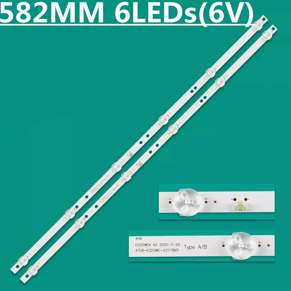 

LED Backlight Strip 6lamp For 32PHF5055/T3 32HHF5952/T3 K320WDX A1 A2 4708-K320WD-A2113N01 4708-K320WD-A1113N11 2T-C32ACZA