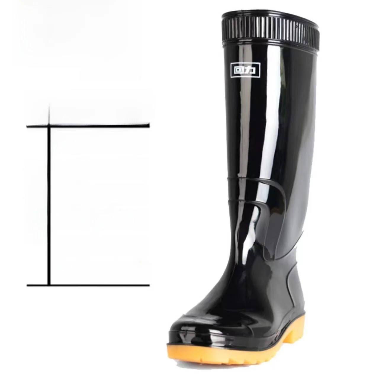 

Высокие мужские резиновые сапоги, кухонные противоскользящие рабочие сапоги Se oes Warri807 Warri838 Cow Tendon Bot, пластиковая поверхность, резиновая подошва