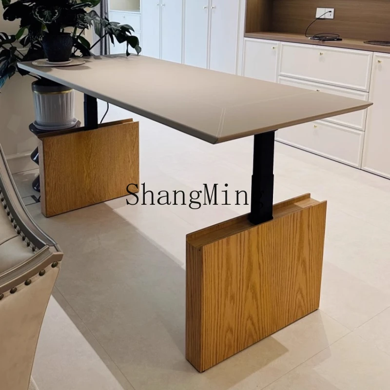 

Кожаный электрический подъемный стол с автоматическим регулированием высоты для офиса, дома, компьютера и письма