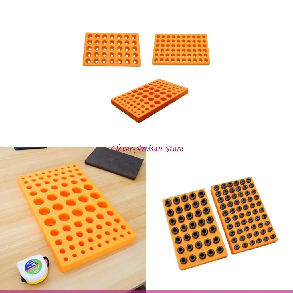 

E06B Router Bit Storage Tray Holder 24mm 60 Holes /33mm 35 Holes /Multi Holes PVC