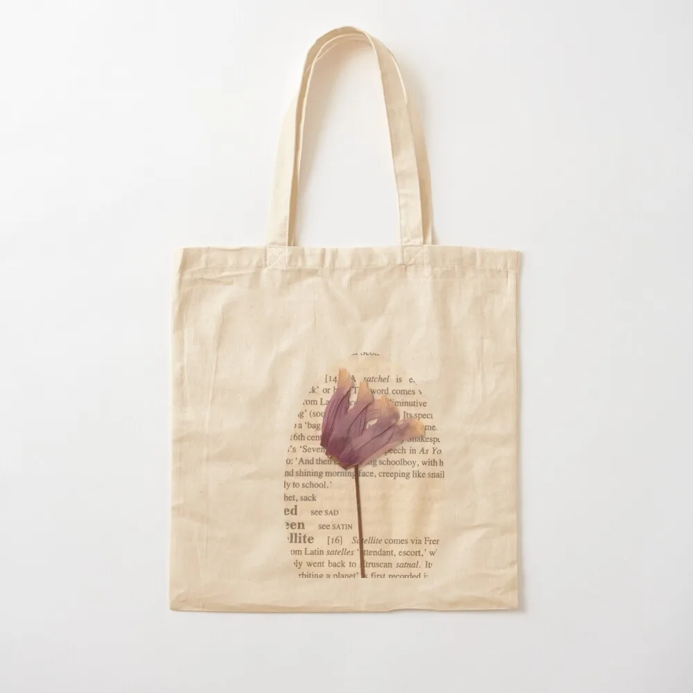 

Flower on vintage page B Tote Bag shopper bag women Women's shopper eco pack Canvas shoulder bag Canvas Tote