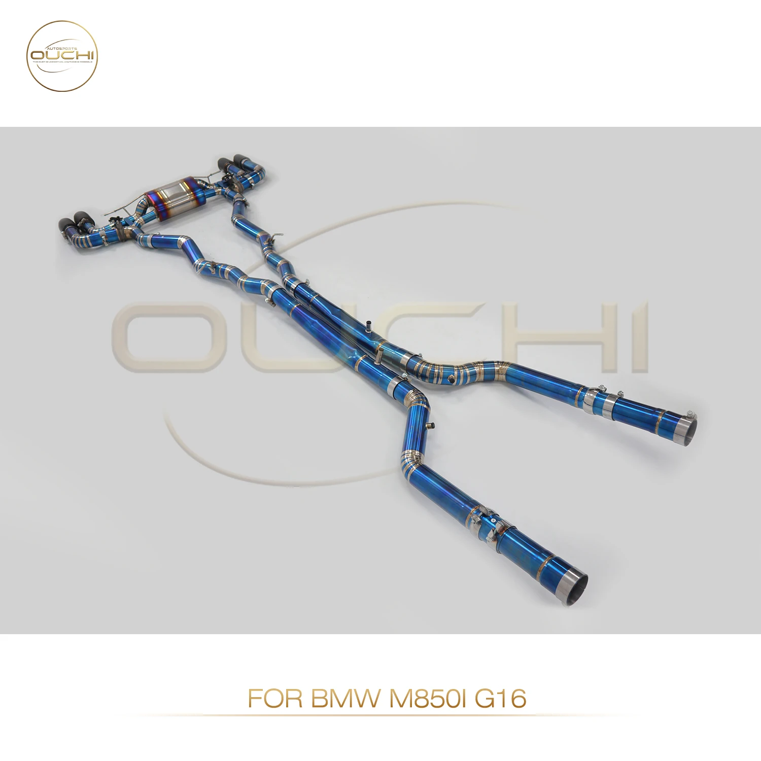 BMW M850I G16 배기 시스템 머플러 용 OUCHI 고성능 티타늄 합금 Catback 전자 밸브 및 팁 자동차 부품