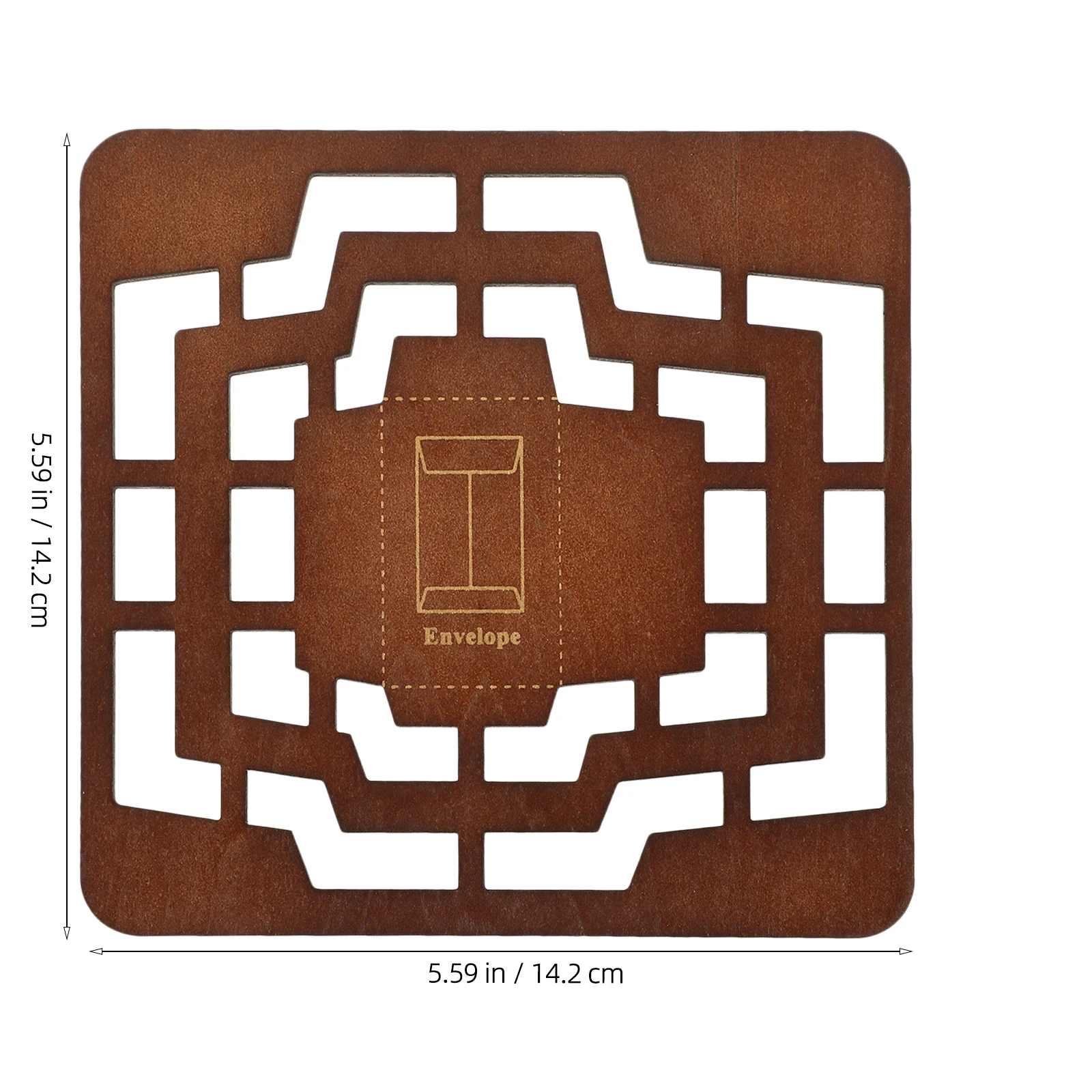 

2pcs Vintage Wooden Stencil Durable Easy Use Envelope Maker Tool For Wedding Invitations Greeting Cards Diy Projects Hollow Out